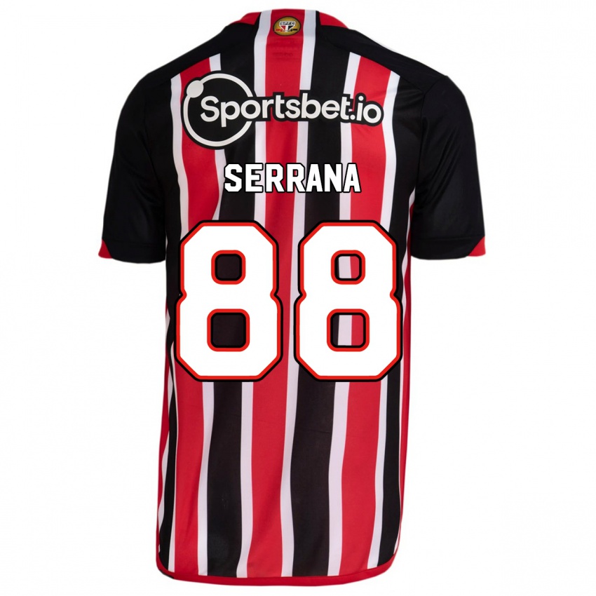 Herren Serrana #88 Blau Rot Auswärtstrikot Trikot 2023/24 T-Shirt Belgien