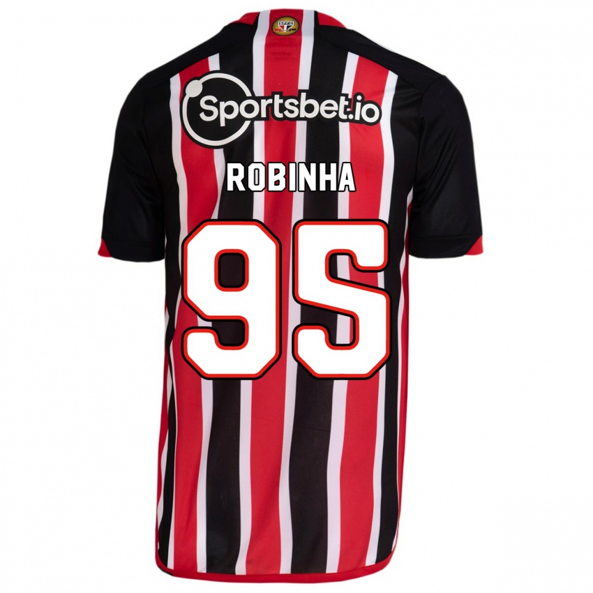 Herren Robinha #95 Blau Rot Auswärtstrikot Trikot 2023/24 T-Shirt Belgien