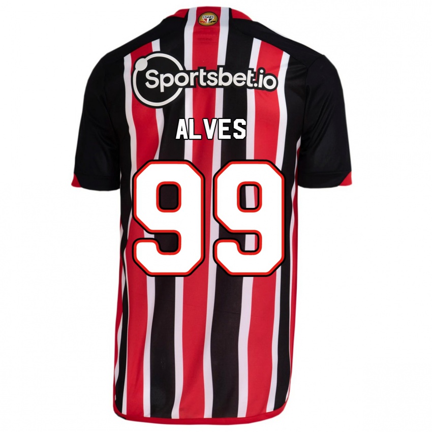 Herren Letícia Alves #99 Blau Rot Auswärtstrikot Trikot 2023/24 T-Shirt Belgien