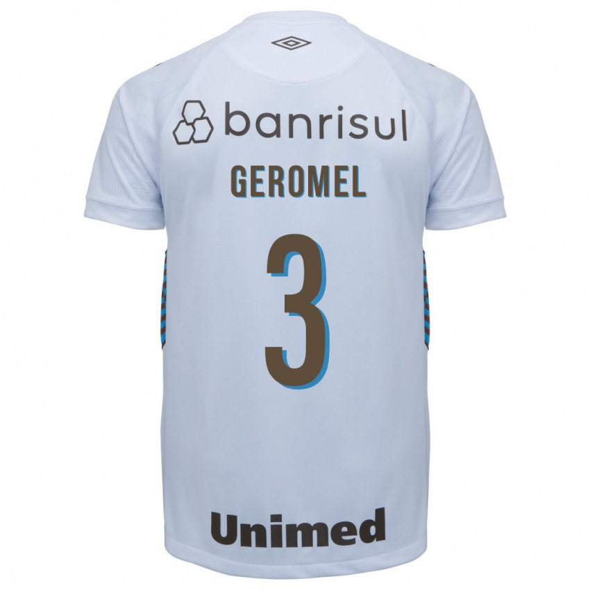 Herren Pedro Geromel #3 Weiß Auswärtstrikot Trikot 2023/24 T-Shirt Belgien