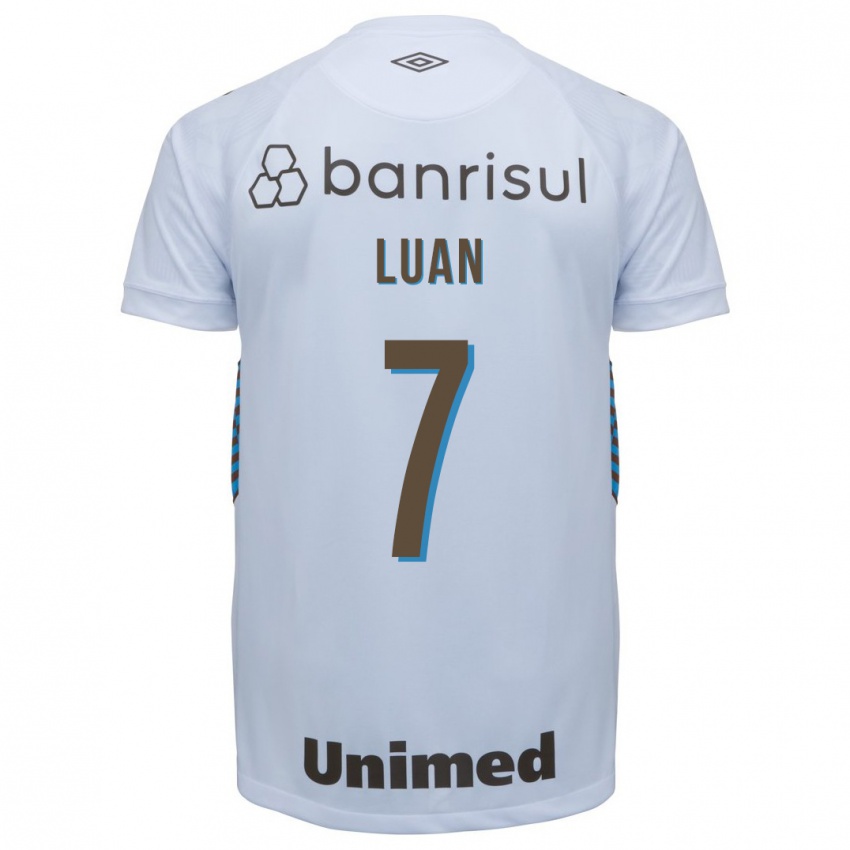 Homme Maillot Luan #7 Blanc Tenues Extérieur 2023/24 T-Shirt Belgique