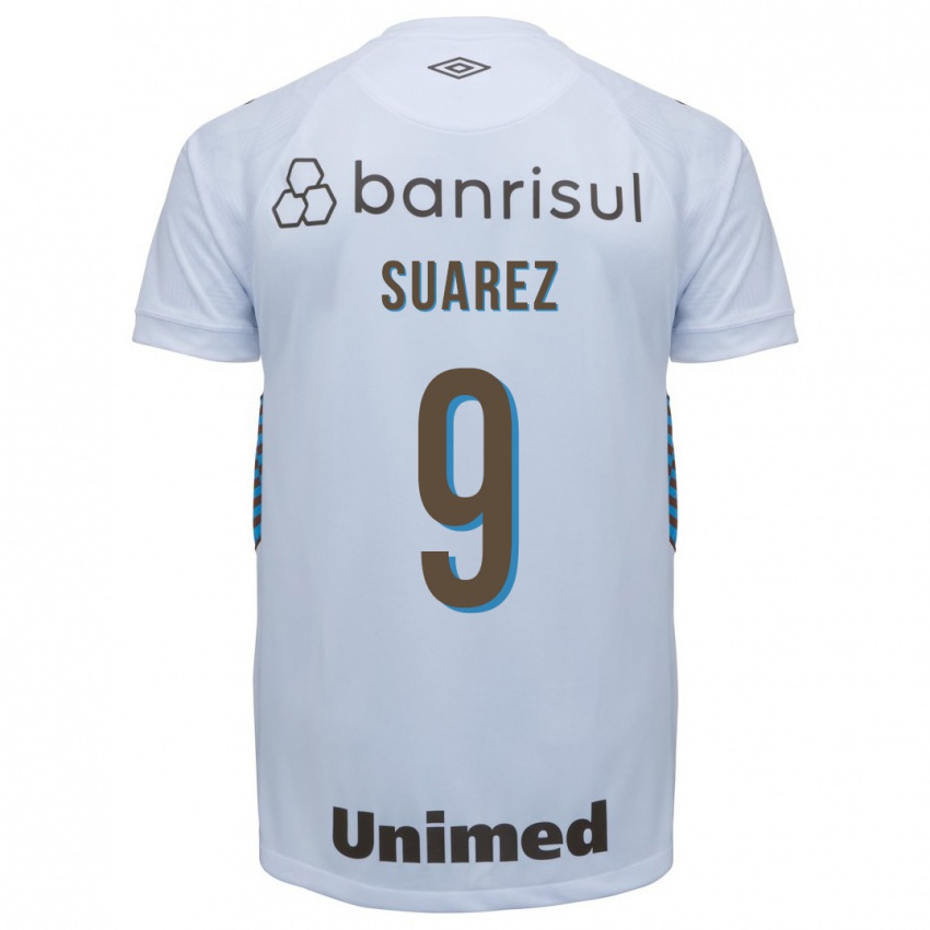 Herren Luis Suárez #9 Weiß Auswärtstrikot Trikot 2023/24 T-Shirt Belgien