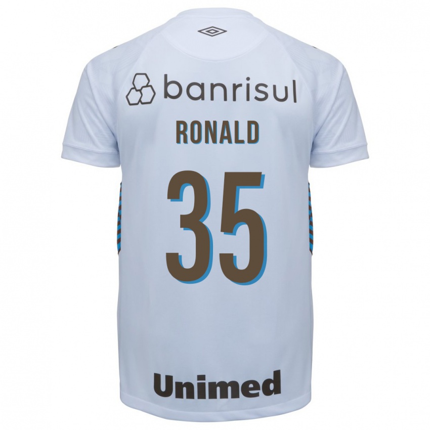 Homme Maillot Ronald #35 Blanc Tenues Extérieur 2023/24 T-Shirt Belgique