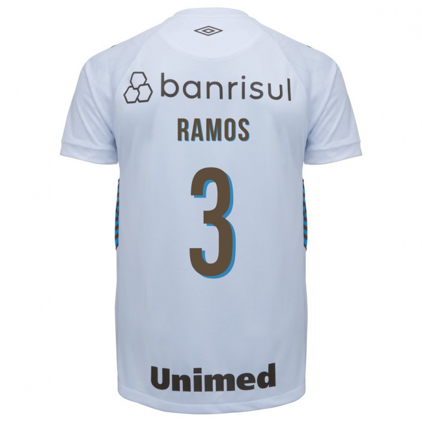 Herren João Ramos #3 Weiß Auswärtstrikot Trikot 2023/24 T-Shirt Belgien