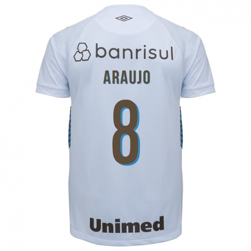 Herren Caio Araujo #8 Weiß Auswärtstrikot Trikot 2023/24 T-Shirt Belgien