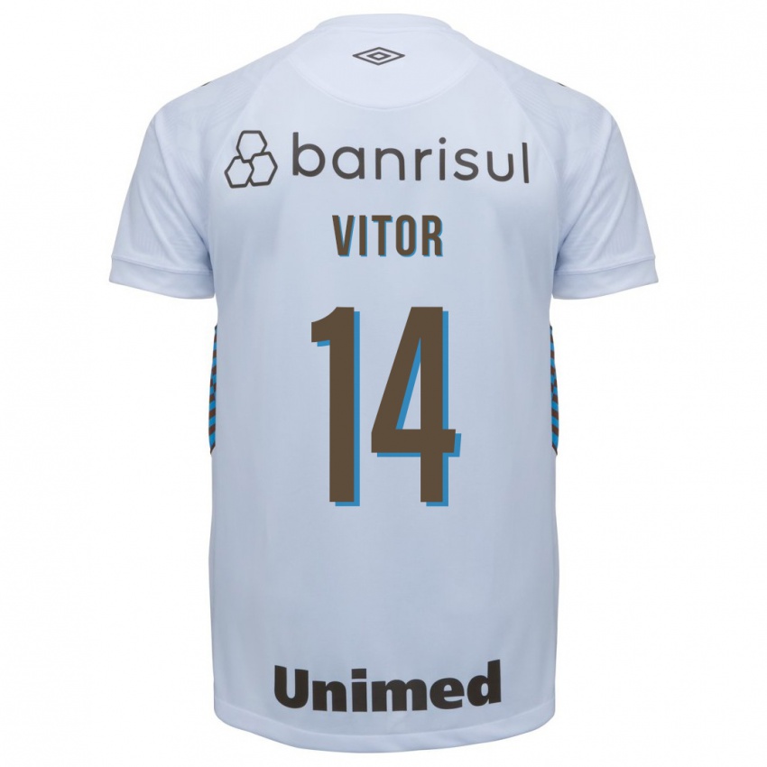 Herren João Vitor #14 Weiß Auswärtstrikot Trikot 2023/24 T-Shirt Belgien