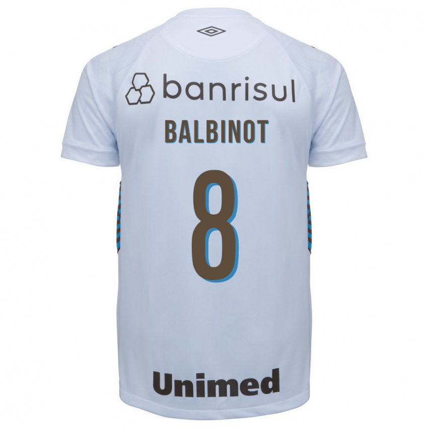 Herren Manu Balbinot #8 Weiß Auswärtstrikot Trikot 2023/24 T-Shirt Belgien