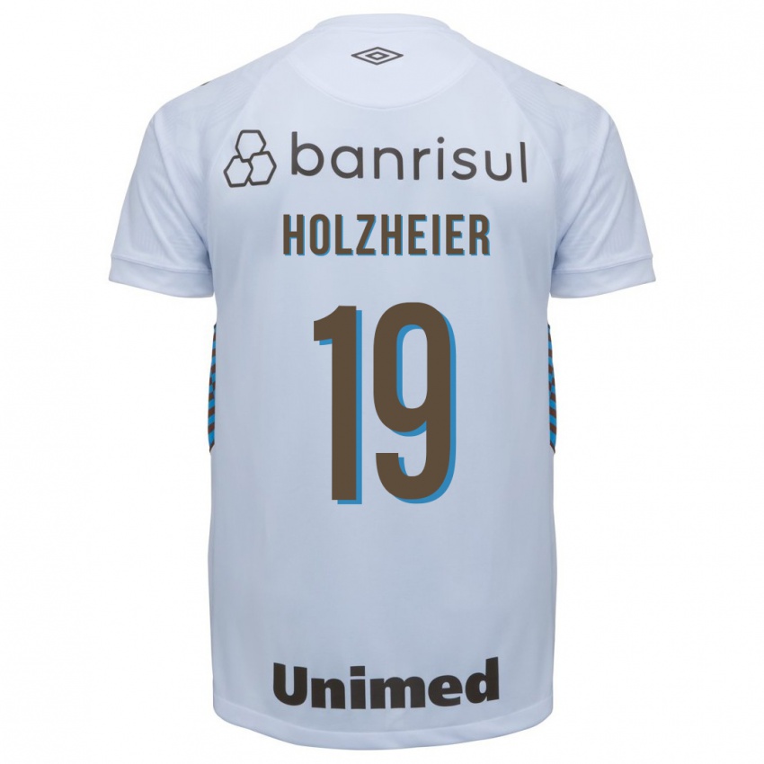 Herren Agostina Holzheier #19 Weiß Auswärtstrikot Trikot 2023/24 T-Shirt Belgien