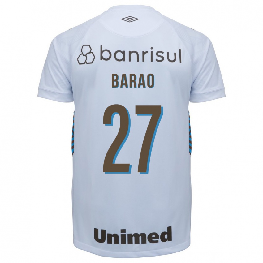 Herren Dani Barão #27 Weiß Auswärtstrikot Trikot 2023/24 T-Shirt Belgien