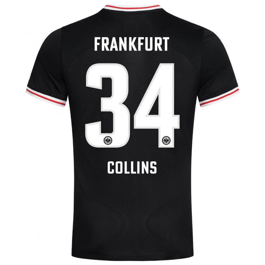Herren Nnamdi Collins #34 Schwarz Auswärtstrikot Trikot 2023/24 T-Shirt Belgien