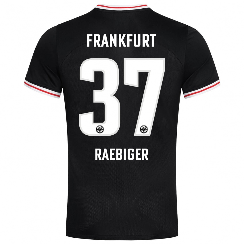 Herren Sidney Raebiger #37 Schwarz Auswärtstrikot Trikot 2023/24 T-Shirt Belgien