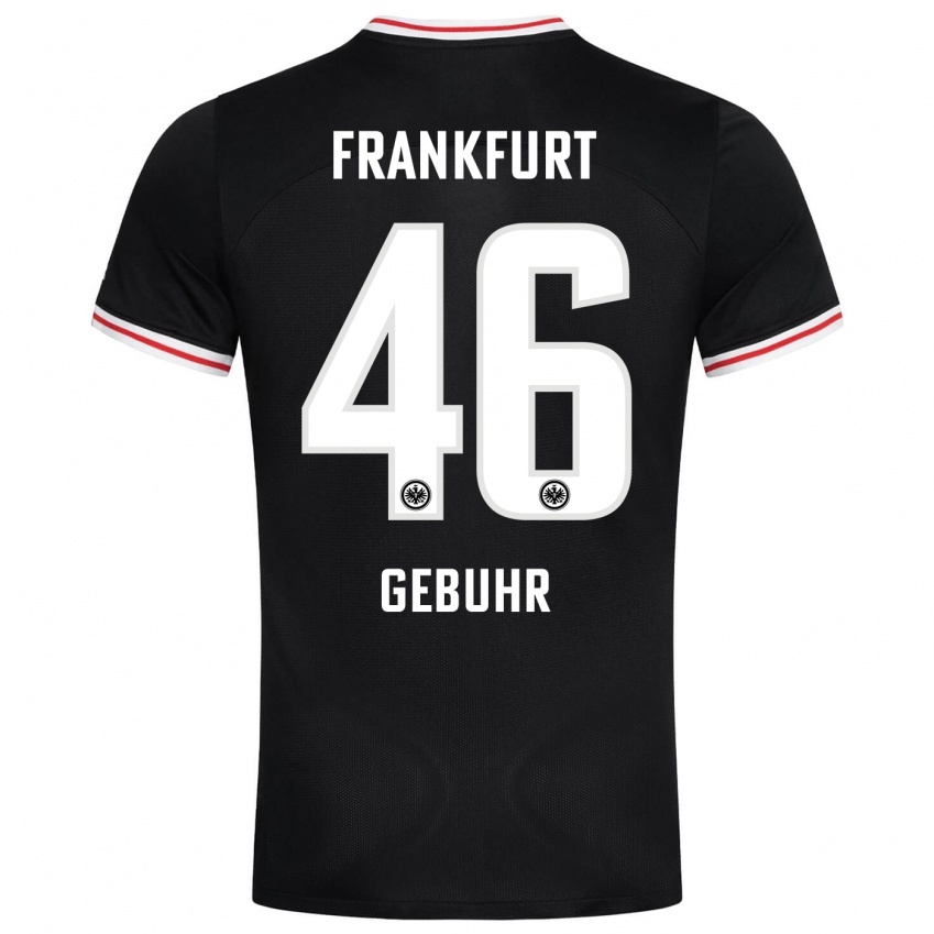 Heren Dario Gebuhr #46 Zwart Uitshirt Uittenue 2023/24 T-Shirt België