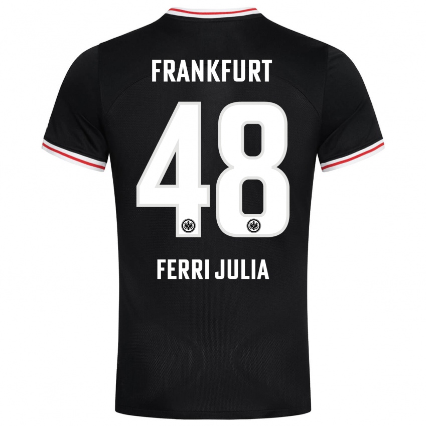 Herren Nacho Ferri #48 Schwarz Auswärtstrikot Trikot 2023/24 T-Shirt Belgien