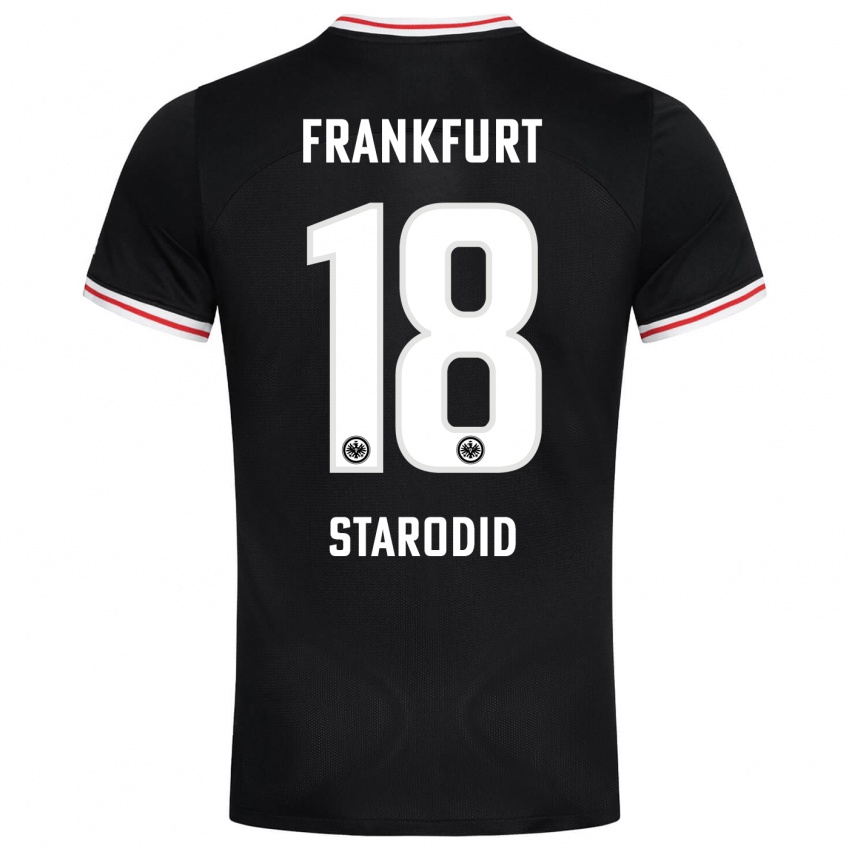 Herren Daniel Starodid #18 Schwarz Auswärtstrikot Trikot 2023/24 T-Shirt Belgien