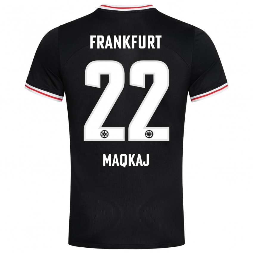 Heren Dritan Maqkaj #22 Zwart Uitshirt Uittenue 2023/24 T-Shirt België