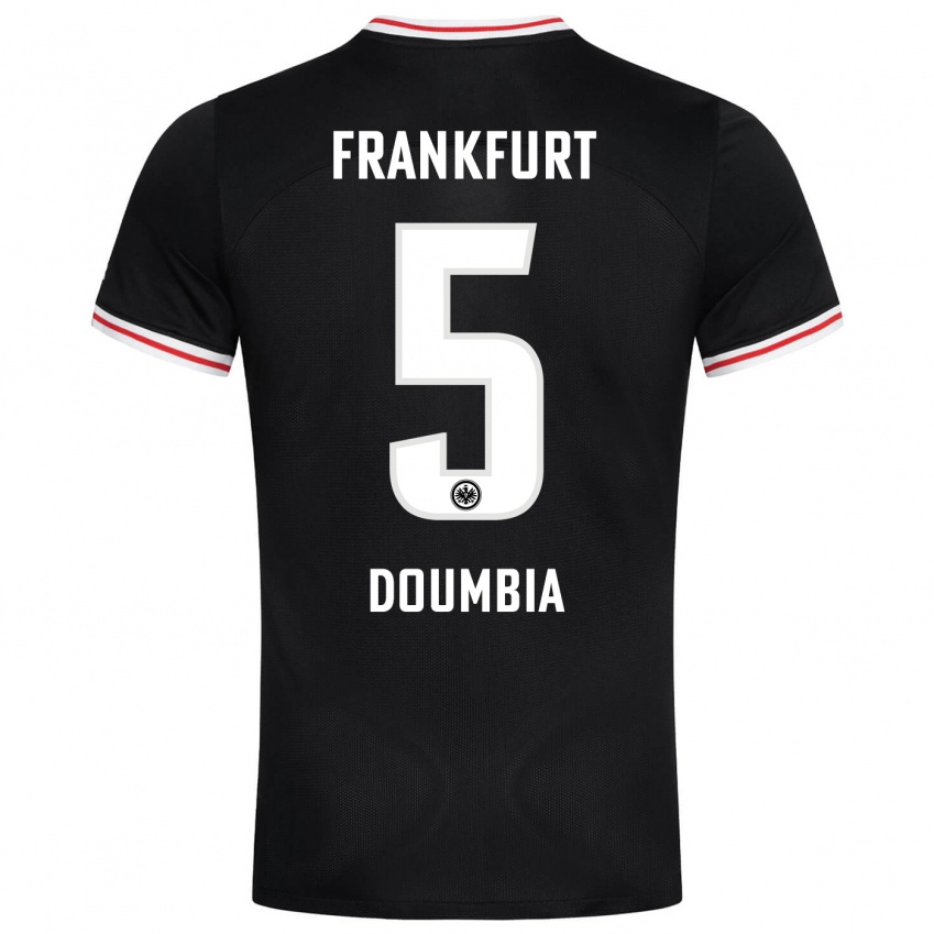 Herren Fousseny Doumbia #5 Schwarz Auswärtstrikot Trikot 2023/24 T-Shirt Belgien