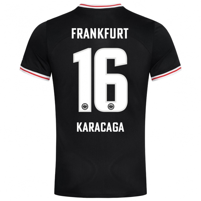 Herren Tom Karacaga #16 Schwarz Auswärtstrikot Trikot 2023/24 T-Shirt Belgien
