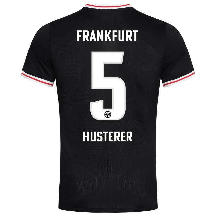 Herren Lean Husterer #5 Schwarz Auswärtstrikot Trikot 2023/24 T-Shirt Belgien