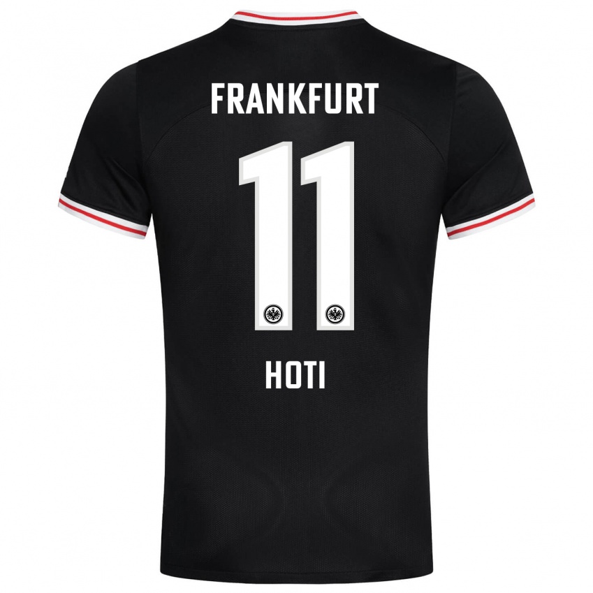 Herren Leart Hoti #11 Schwarz Auswärtstrikot Trikot 2023/24 T-Shirt Belgien