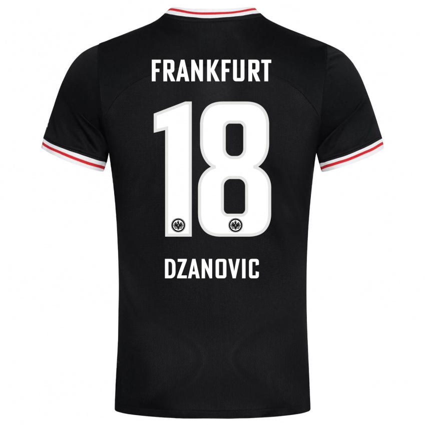 Herren Benjamin Dzanovic #18 Schwarz Auswärtstrikot Trikot 2023/24 T-Shirt Belgien