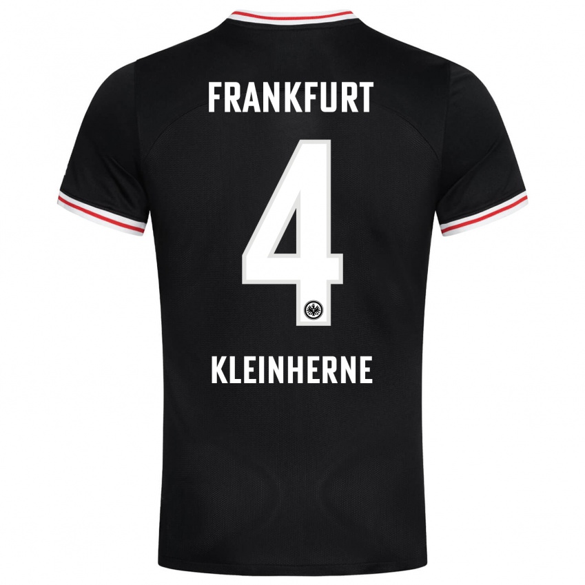 Herren Sophia Kleinherne #4 Schwarz Auswärtstrikot Trikot 2023/24 T-Shirt Belgien