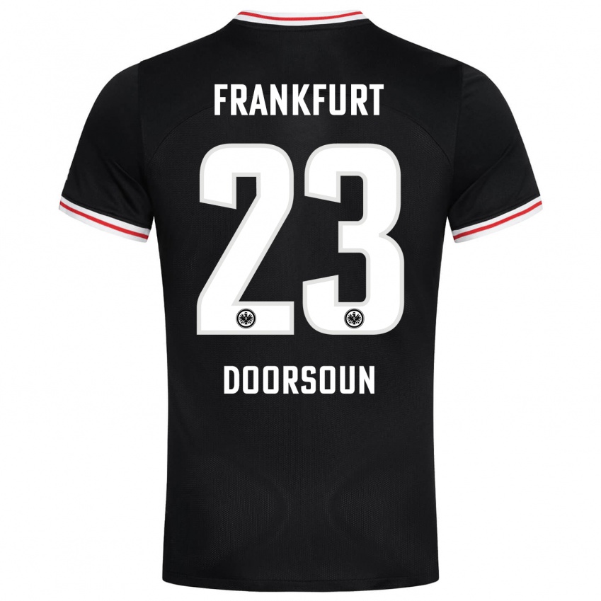 Herren Sara Doorsoun-Khajeh #23 Schwarz Auswärtstrikot Trikot 2023/24 T-Shirt Belgien