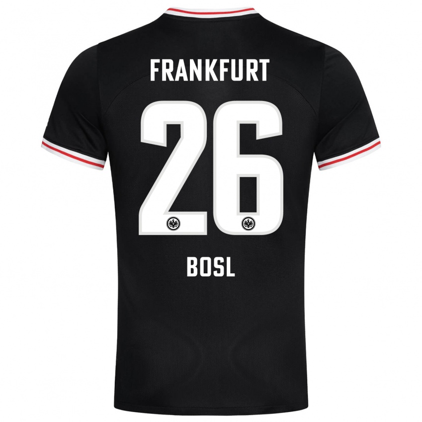 Herren Cara Bosl #26 Schwarz Auswärtstrikot Trikot 2023/24 T-Shirt Belgien