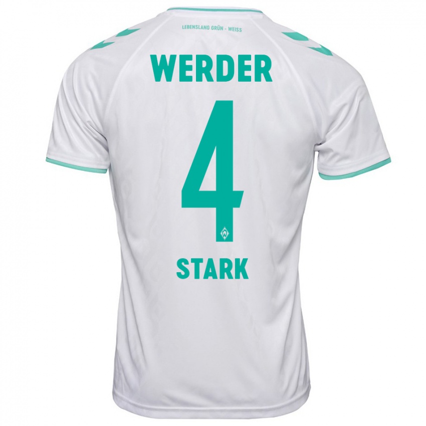Herren Niklas Stark #4 Weiß Auswärtstrikot Trikot 2023/24 T-Shirt Belgien