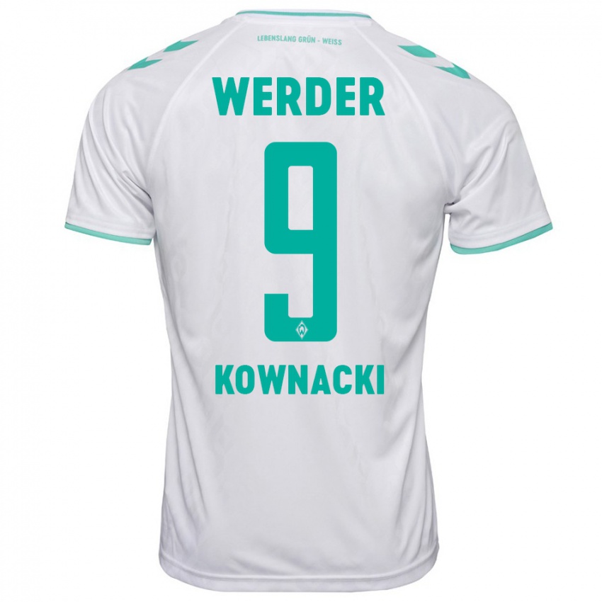 Herren Dawid Kownacki #9 Weiß Auswärtstrikot Trikot 2023/24 T-Shirt Belgien