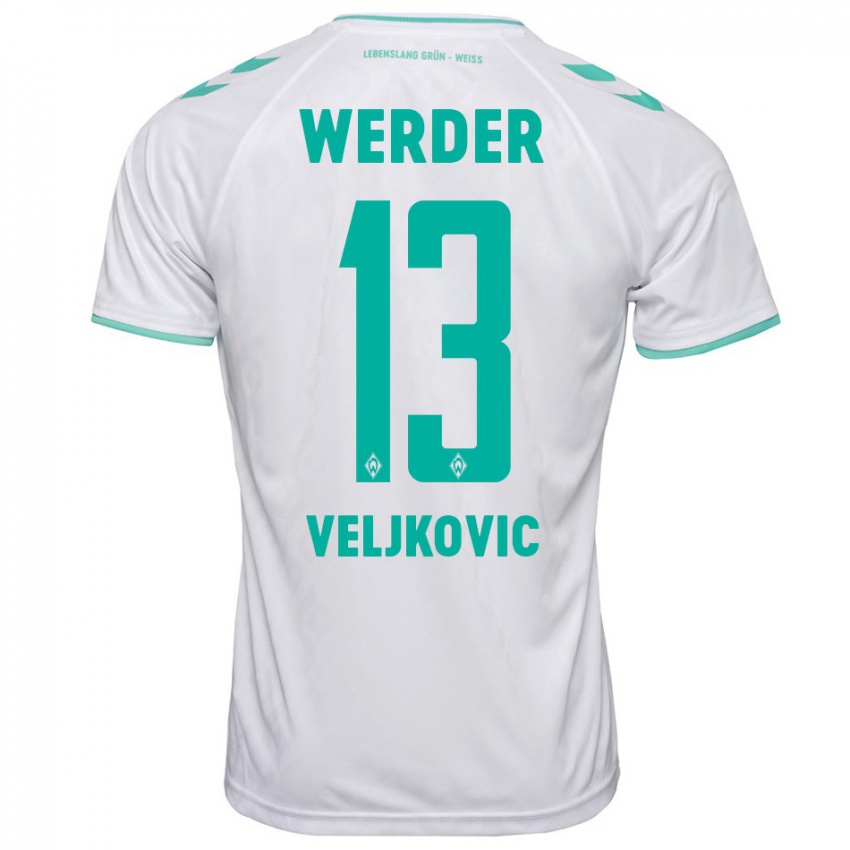 Herren Milos Veljkovic #13 Weiß Auswärtstrikot Trikot 2023/24 T-Shirt Belgien