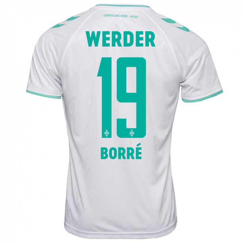 Herren Rafael Borre #19 Weiß Auswärtstrikot Trikot 2023/24 T-Shirt Belgien