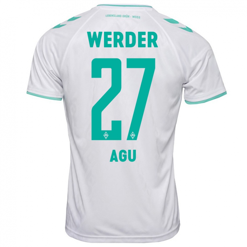 Herren Felix Agu #27 Weiß Auswärtstrikot Trikot 2023/24 T-Shirt Belgien