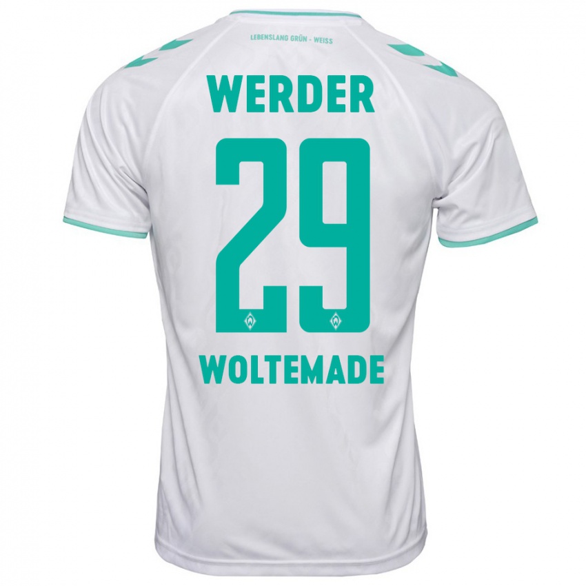 Herren Nick Woltemade #29 Weiß Auswärtstrikot Trikot 2023/24 T-Shirt Belgien