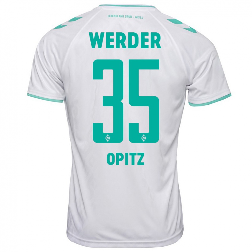 Herren Leon Opitz #35 Weiß Auswärtstrikot Trikot 2023/24 T-Shirt Belgien