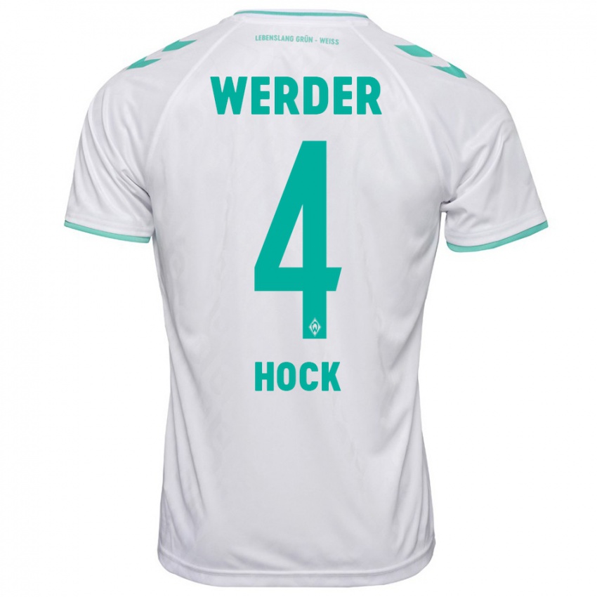 Herren Alexander Höck #4 Weiß Auswärtstrikot Trikot 2023/24 T-Shirt Belgien