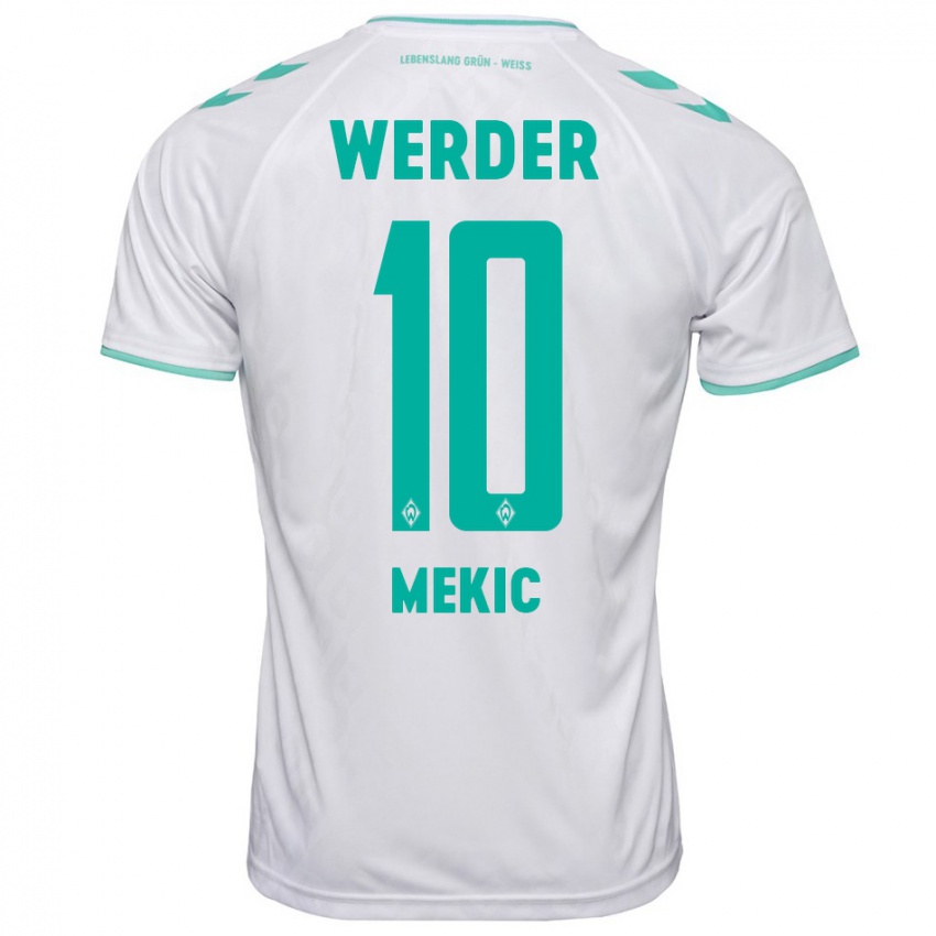 Herren Elmin Mekic #10 Weiß Auswärtstrikot Trikot 2023/24 T-Shirt Belgien