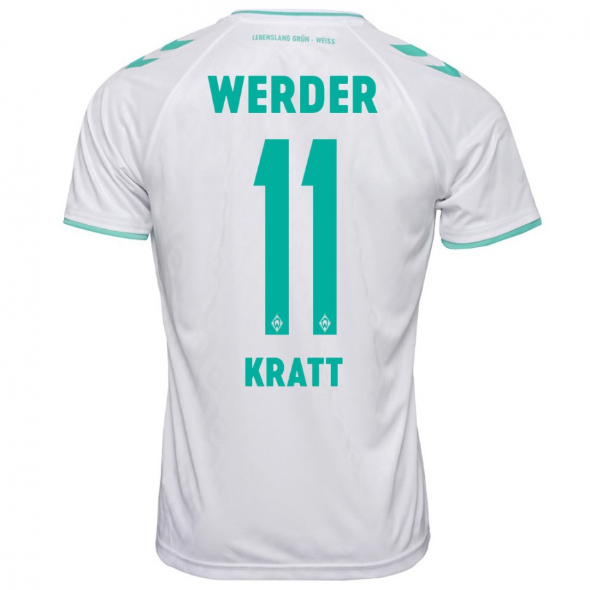 Herren Ronan Kratt #11 Weiß Auswärtstrikot Trikot 2023/24 T-Shirt Belgien
