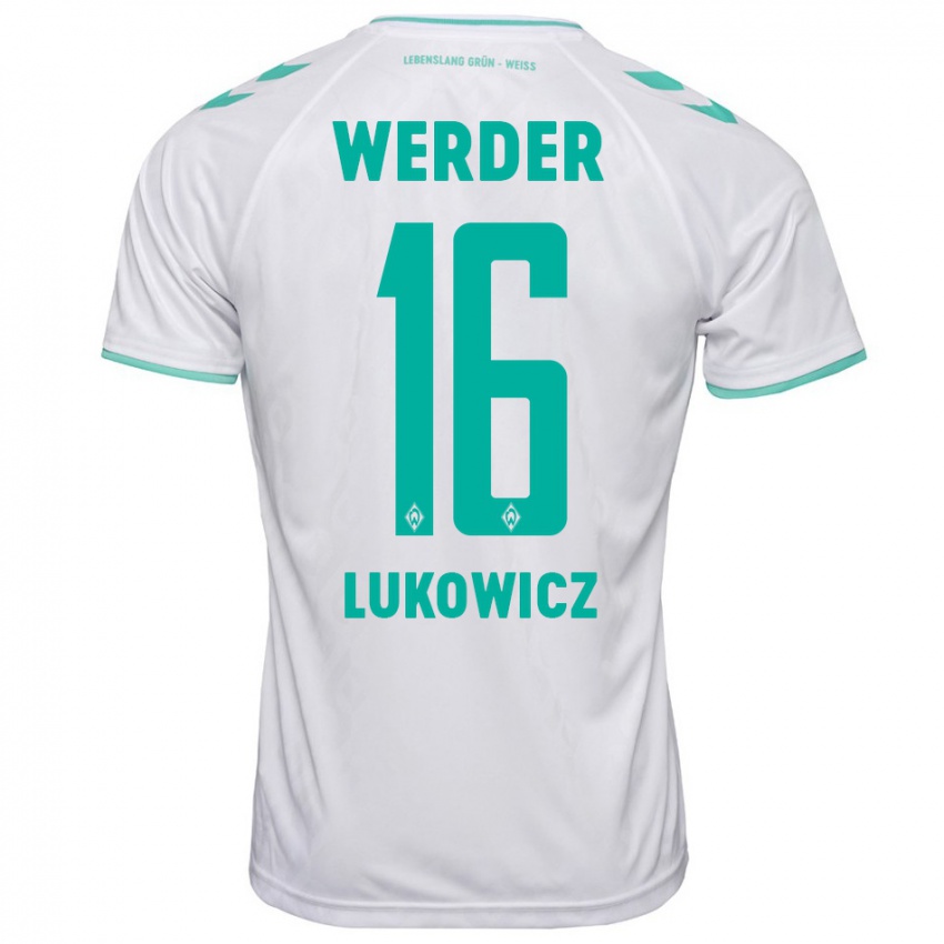Herren Maik Lukowicz #16 Weiß Auswärtstrikot Trikot 2023/24 T-Shirt Belgien