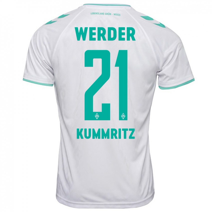 Herren Liam Kümmritz #21 Weiß Auswärtstrikot Trikot 2023/24 T-Shirt Belgien