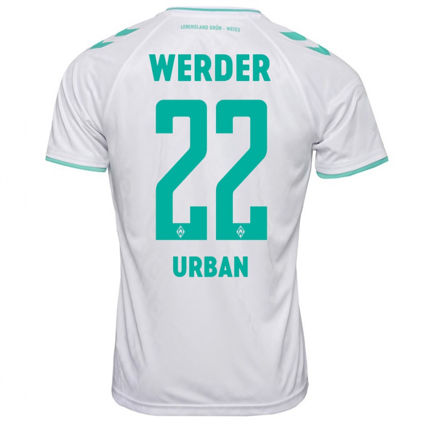 Herren Linus Urban #22 Weiß Auswärtstrikot Trikot 2023/24 T-Shirt Belgien