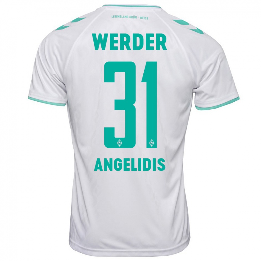 Herren Spyros Angelidis #31 Weiß Auswärtstrikot Trikot 2023/24 T-Shirt Belgien