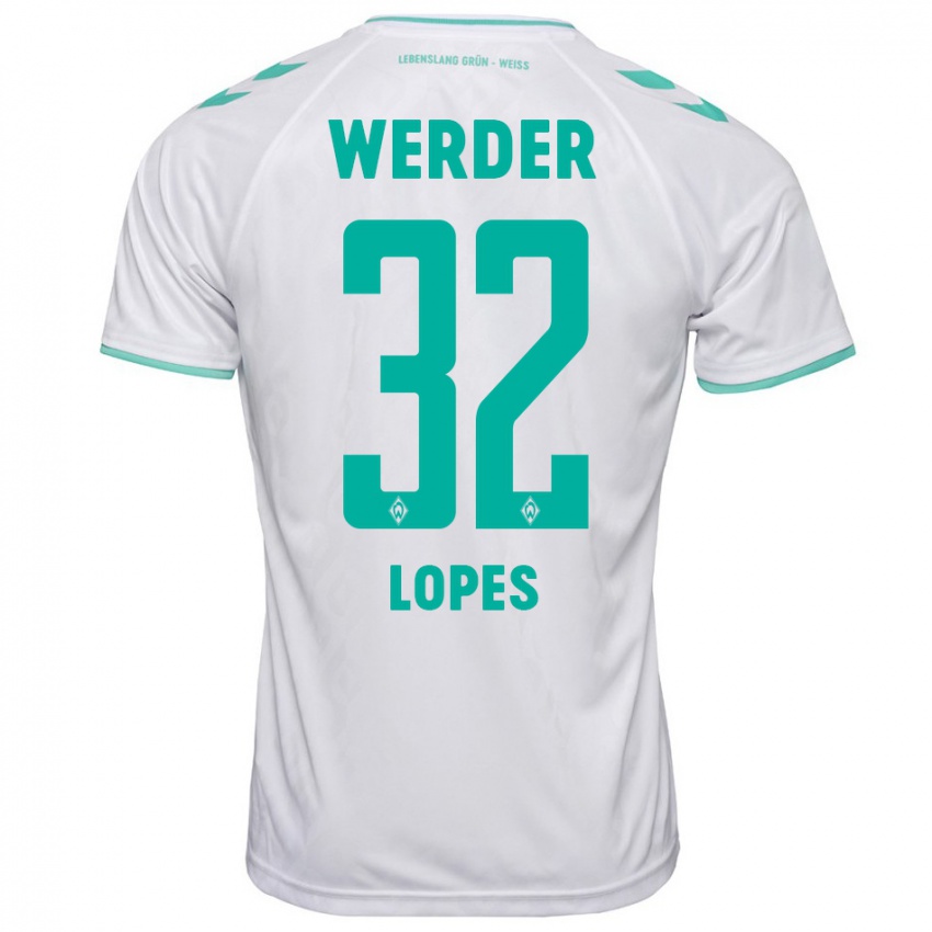 Herren Eugenio Lopes #32 Weiß Auswärtstrikot Trikot 2023/24 T-Shirt Belgien