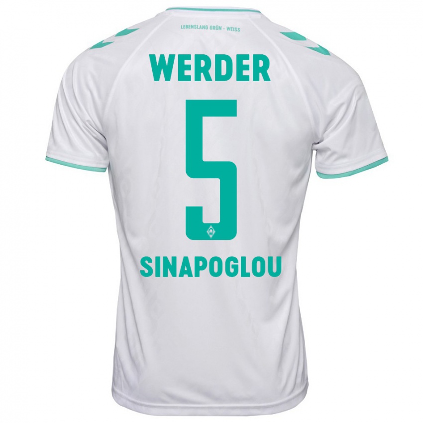 Herren Oguzcan Sinapoglou #5 Weiß Auswärtstrikot Trikot 2023/24 T-Shirt Belgien
