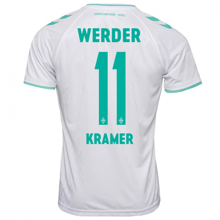 Herren Levi-Marinus Kramer #11 Weiß Auswärtstrikot Trikot 2023/24 T-Shirt Belgien