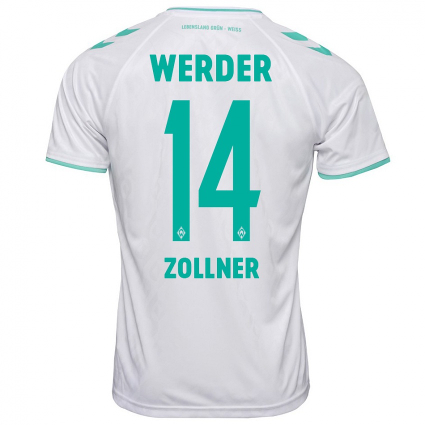 Herren Adrian Zollner #14 Weiß Auswärtstrikot Trikot 2023/24 T-Shirt Belgien