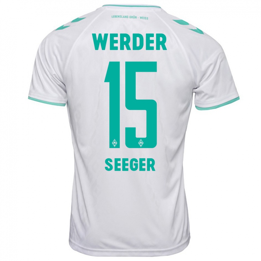 Herren Ben Ekobena-Seeger #15 Weiß Auswärtstrikot Trikot 2023/24 T-Shirt Belgien