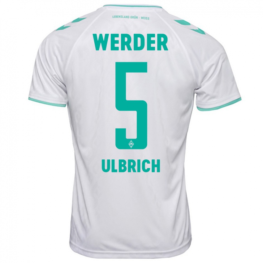 Herren Michelle Ulbrich #5 Weiß Auswärtstrikot Trikot 2023/24 T-Shirt Belgien