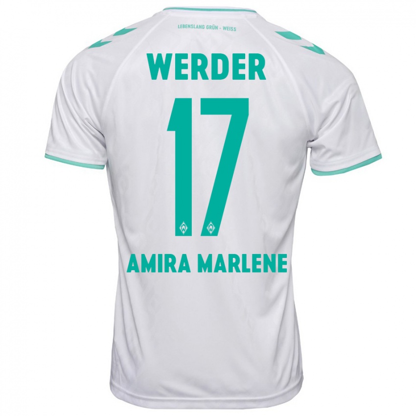 Herren Amira Marlene Dahl #17 Weiß Auswärtstrikot Trikot 2023/24 T-Shirt Belgien