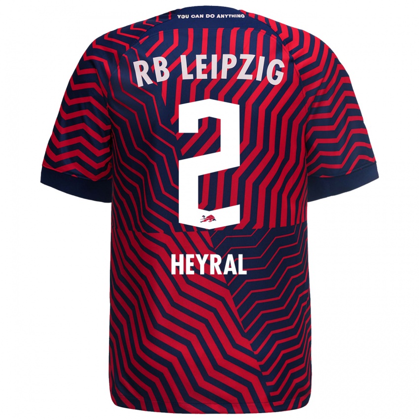 Herren Neo Heyral #2 Blau Rot Auswärtstrikot Trikot 2023/24 T-Shirt Belgien
