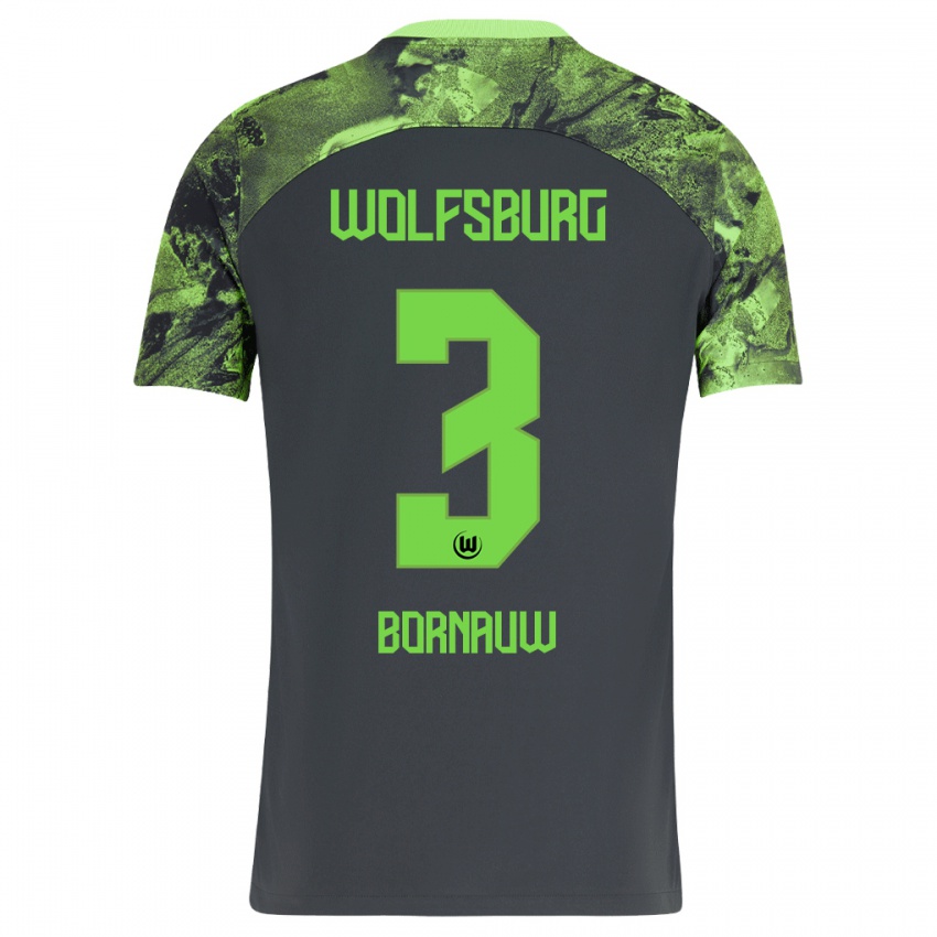 Herren Sebastiaan Bornauw #3 Dunkelgrau Auswärtstrikot Trikot 2023/24 T-Shirt Belgien
